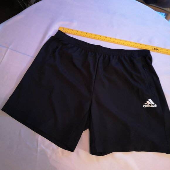 Adidas Aeroready Men's Size 2XL Elastic Waist Black Shorts - Picture 1 of 6